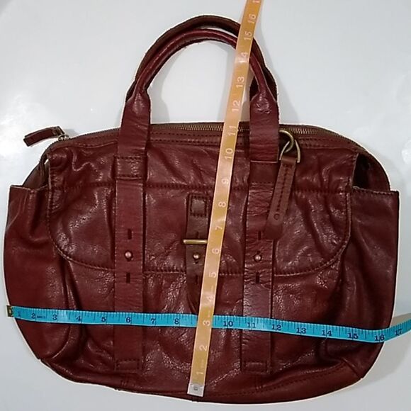 VINTAGE LARGE LUCKY BRAND EST 1990 100% LEATHER KOOBA BROWN .*5 UNISEX - Picture 11 of 16